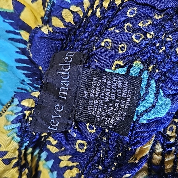 Steve 🍹Madden Strapless Bold Tropical Dress 100% Rayon size Medium - Picture 5 of 6